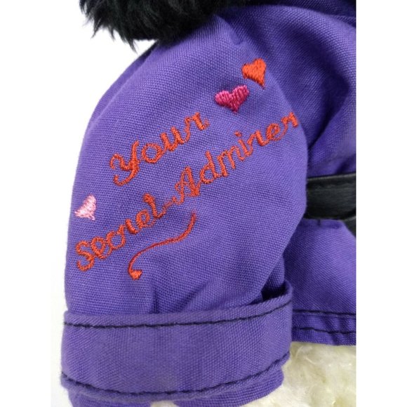 Secret Admirer White Dog in Purple Coat ❤  and Hat Stuffed Plush 9" First & Main - Picture 2 of 11